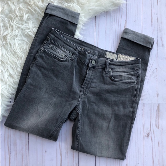 All Saints Denim - All Saints Mast Low Rise Skinny Fit dark gray jean